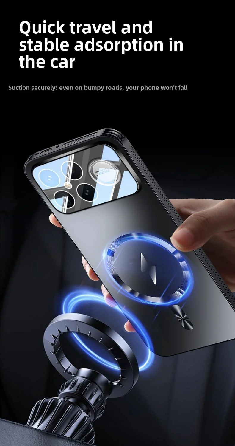 Etui Xiaomi POCO F8 Ultra Twarde Matowe Magnetyczne z Bezprzewodowym Ładowaniem Ochrona Obiektywu Tylna Obudowa Dla POCO F8 F7 Pro f7Ultra — zdjęcie produktu 4