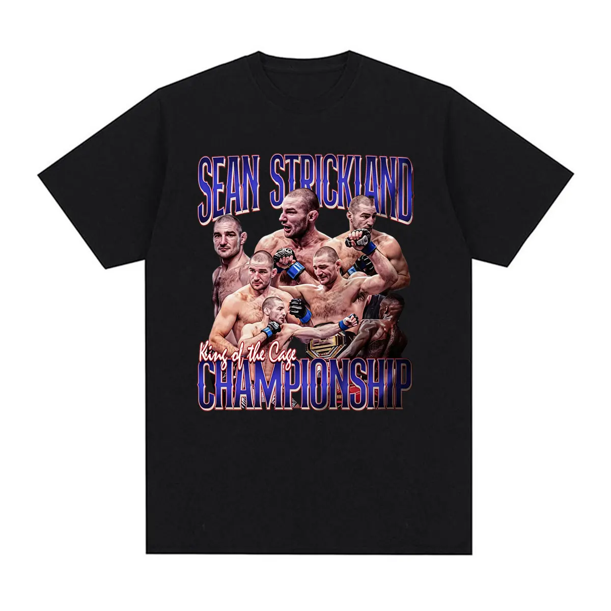 Limited Sean Strickland Vintage Graphics T-shirts Men Women Fashion Classic Short Sleeve T Shirt Cotton Casual Oversized T-shirt
