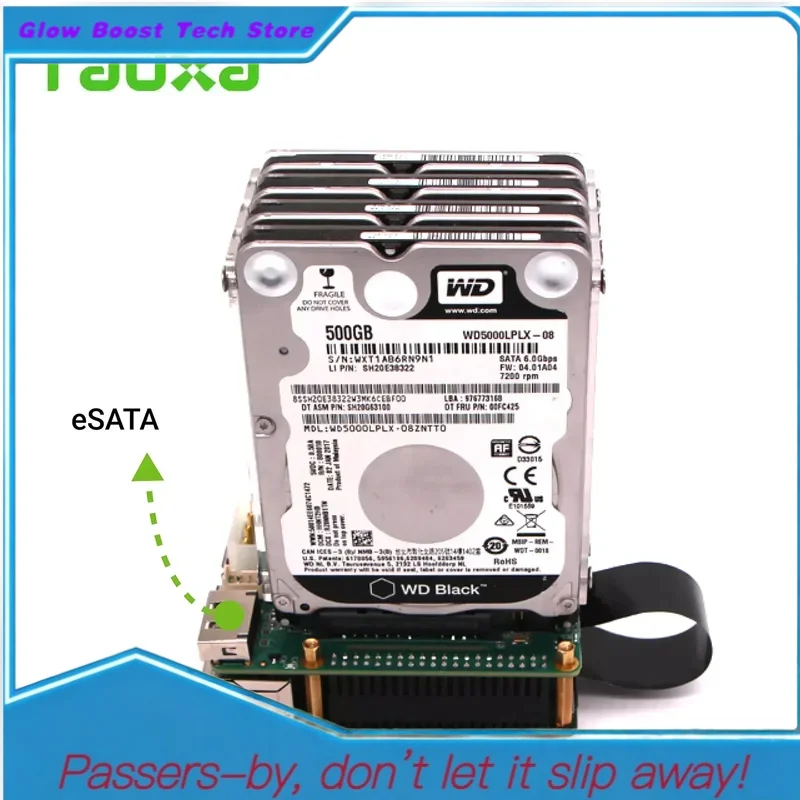

Glow Raspberry Pi 5 Penta SATA HAT