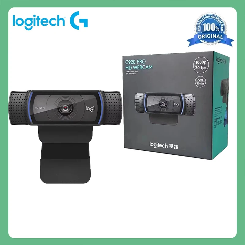 

Logitech C920pro HD Сетевой встроенный микрофон Видеофон Конференция Широкоугольная 1080P Полная камера 720P Камера видеозвонка для ноутбука