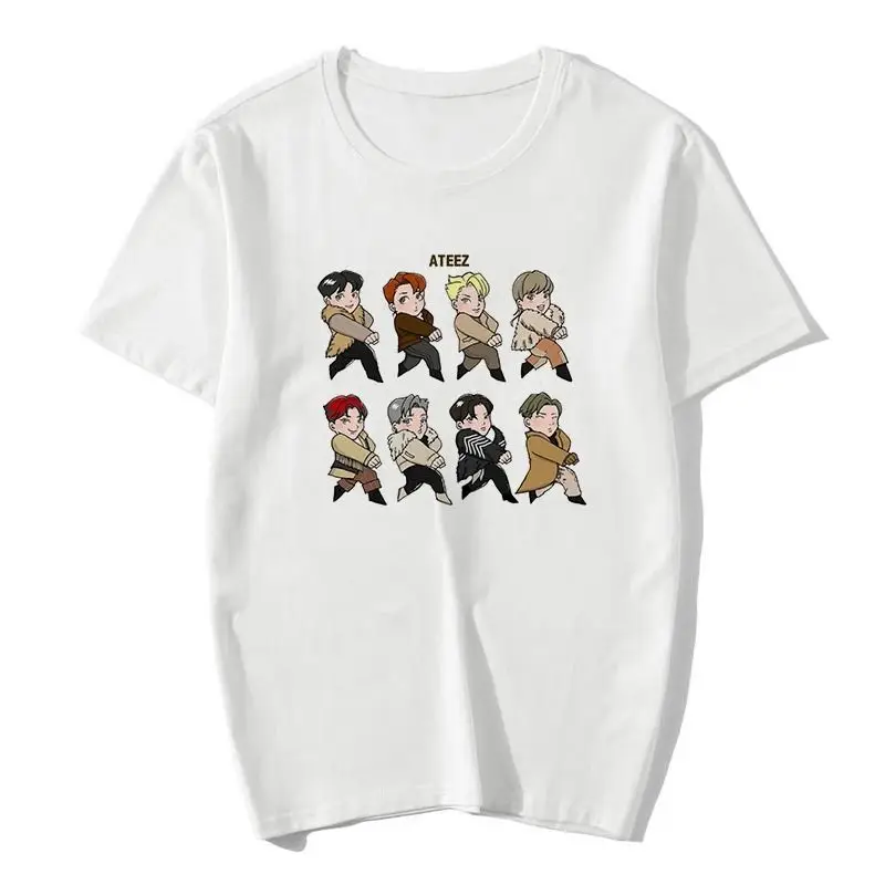 

Kpop Star Printed Fashion T-shirt White Short Sleeve T Shirt Graphic Top Print Ladies Clothing Women 90s Trend New Female Tee