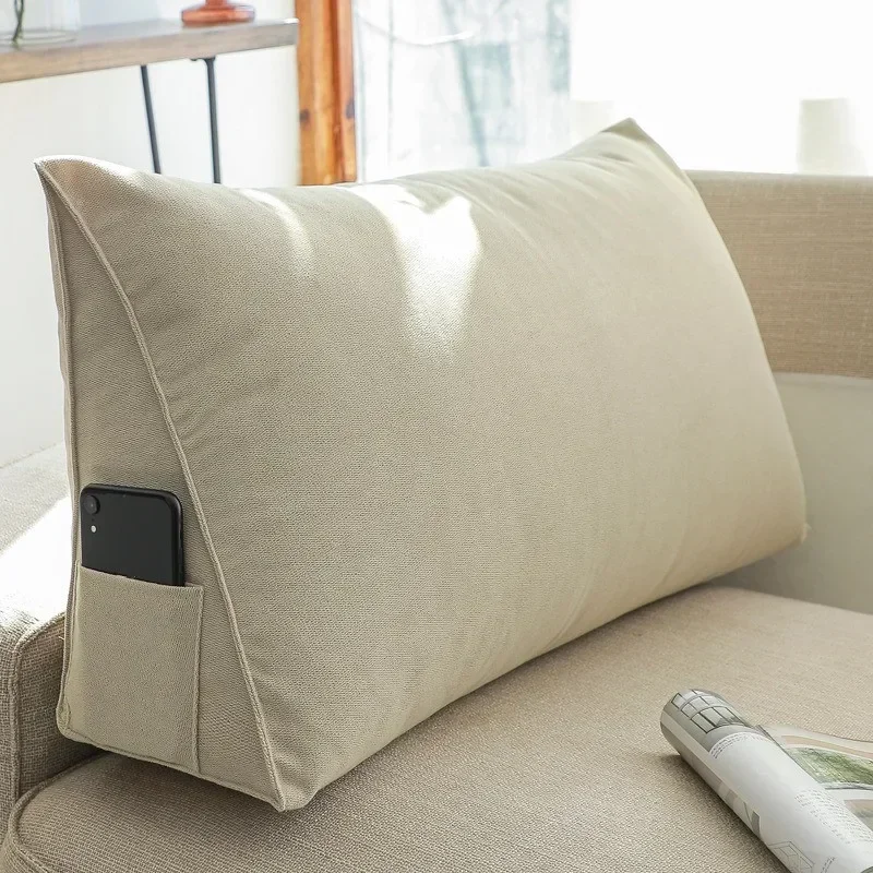 OTAUTAU Bett Dreieckige Kissen Stuhl Nacht Lenden Stuhl Rückenlehne Liege Faul Büro Stuhl Wohnzimmer Kissen Dekor KD034 – Detail 13