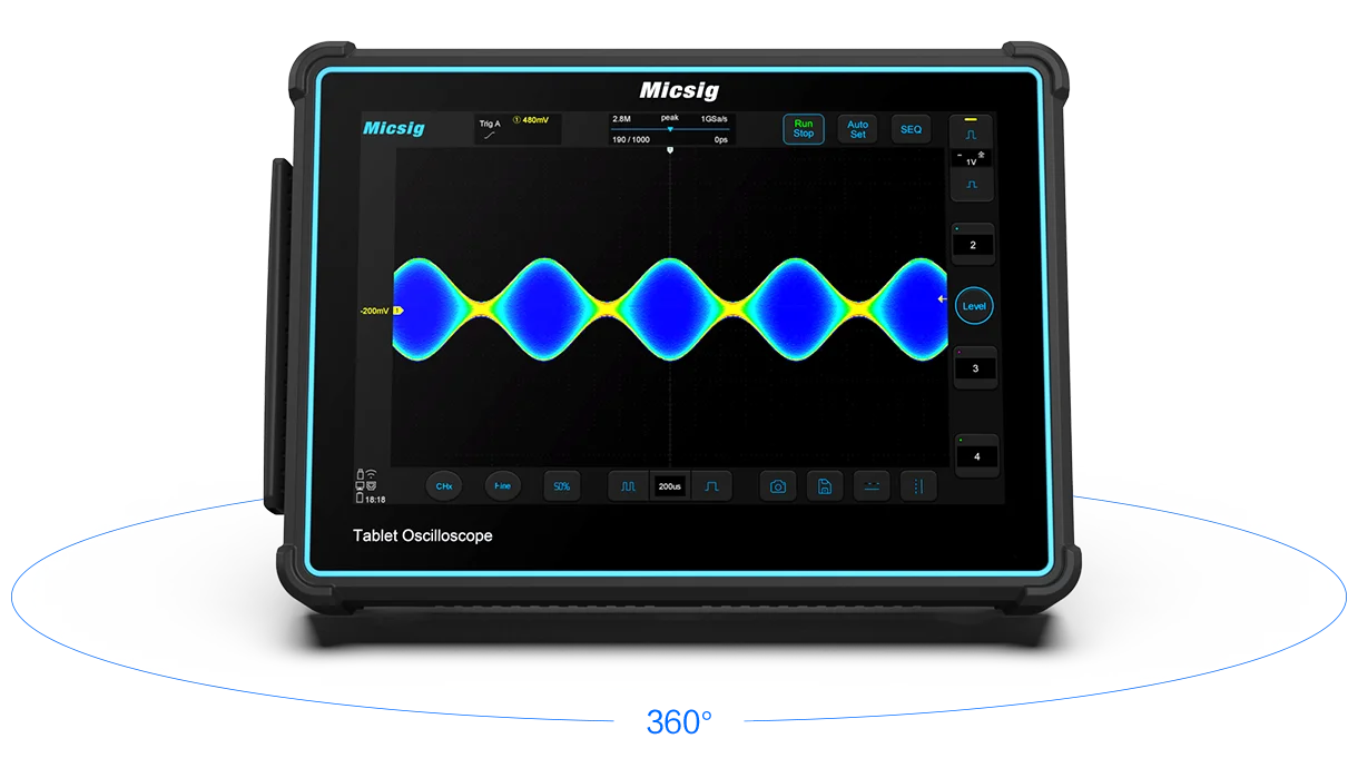 Mikig Inteligentny oscyloskop z pełnym ekranem dotykowym TO serii TO1004/TO2004/TO3004/TO2002/TO3002 10,1 \'\'TFT-LCD