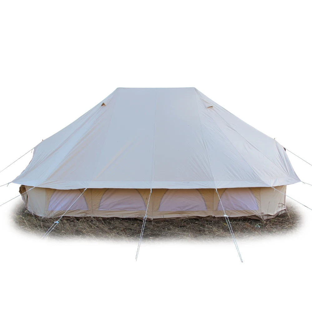 Family 4 Season Emperor Bell Tent 6*4 m, Custom Glamping Canvas Emperor Bell Tent/