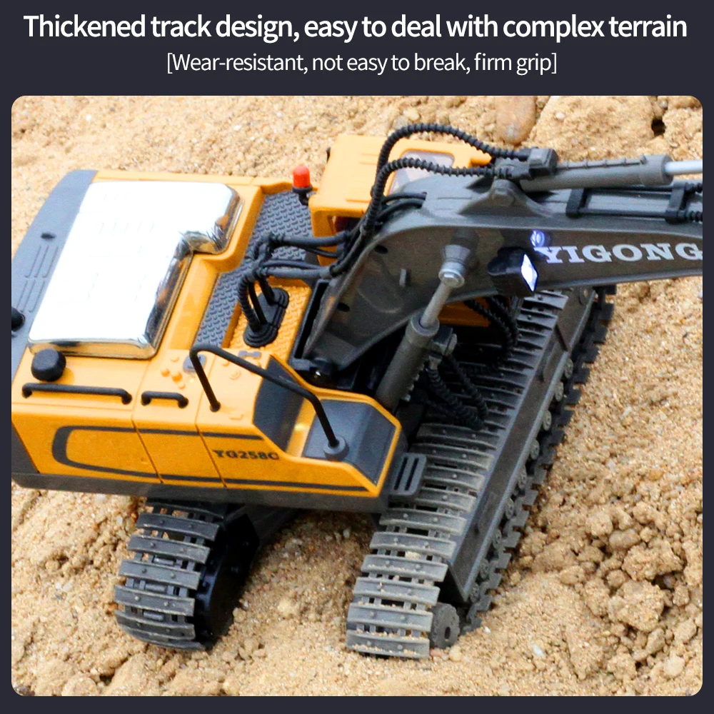 Escavatore Telecomando 1:20 – Camion Cantiere Giocattolo, Elettrico, RTR, Colore Giallo