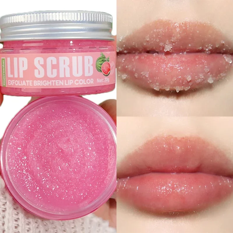 Dual Effect Scrub Lips Mask Fruit Flavor Lip Scrub Moisturizing Nourishing Exfoliating Dead Skin Makeup Reduce Lips Fine Lines