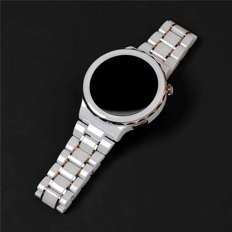 For Huawei Watch GT3 Pro Watch Strap Accessories Luxury Gold Silver White Ceramic Strap 20mm Wristband Belt