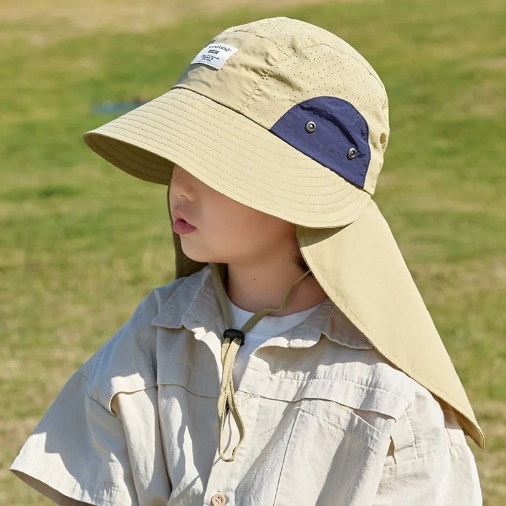 

New Wide Brim Fisherman Hat Anti-UV Anti-Sun Sunscreen Hat Neck Protection Shawl Quick-Drying Bucket Hat Gift