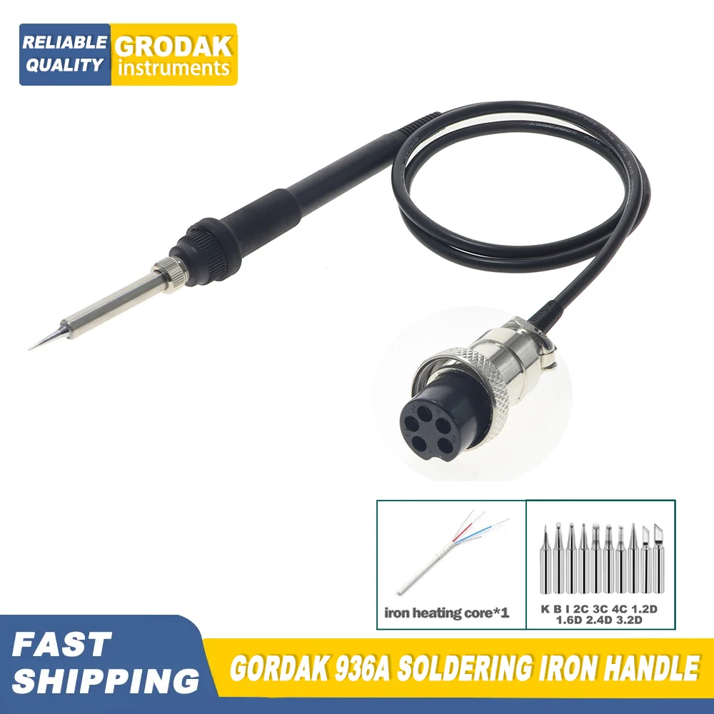 GORDAK 936A Soldering Iron Handle 60W Universal 936 Soldering Stations Electric Irons 5 Holes Interface Welding Tools Accessorie