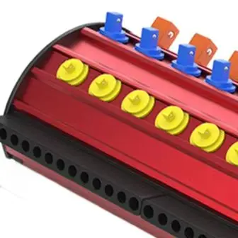 赤色アルミニウム製磁気ソケットオーガナイザー-1-4-3-8-1-2インチ-ドライバービットホルダー-レールラック-ワークショップツール収納アクセサリー