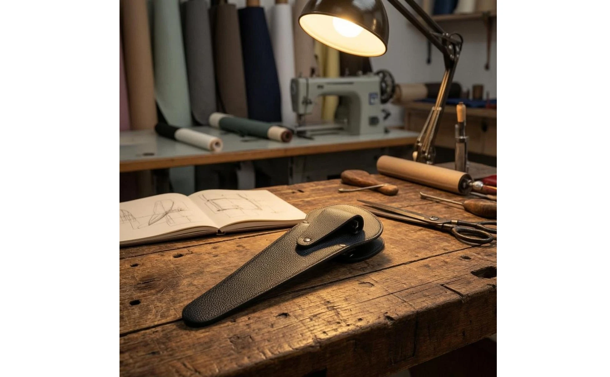 Leather Scissor Sheath Safeguarding Tailoring Scissor Pouch Blade Cover Pouch Flap Top Sewing Accessory Sturdy
