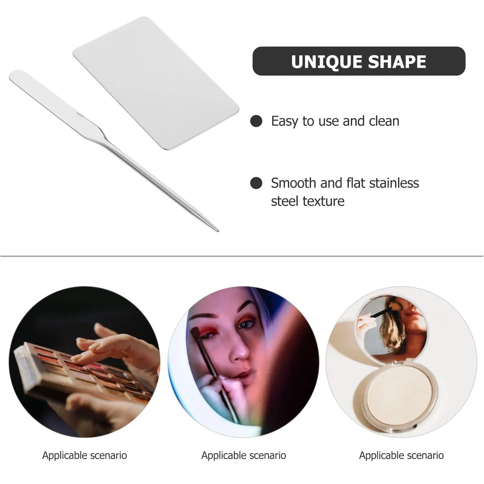 ステンレス鋼混合混合ツールパレットスパチュラセット簡単にきれいなコンパクトポータブルファンデーションブレンディングツール