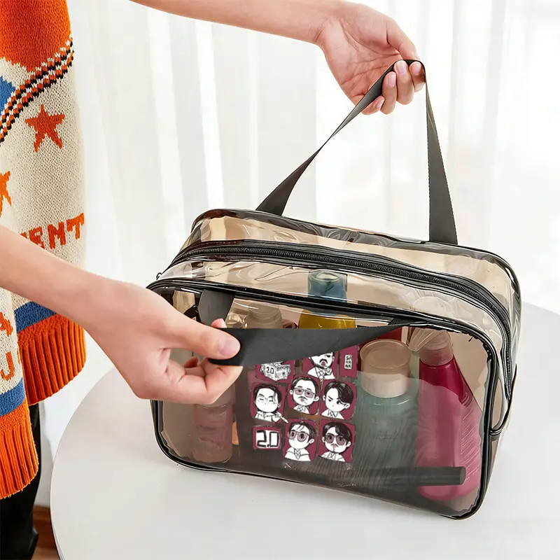 Arirang World Tour 2026 Durable Fashionable Zipper Pvc Handheld Makeup Bag Closure Kpop Fan Gift Pencil Case Cosmetics Bag