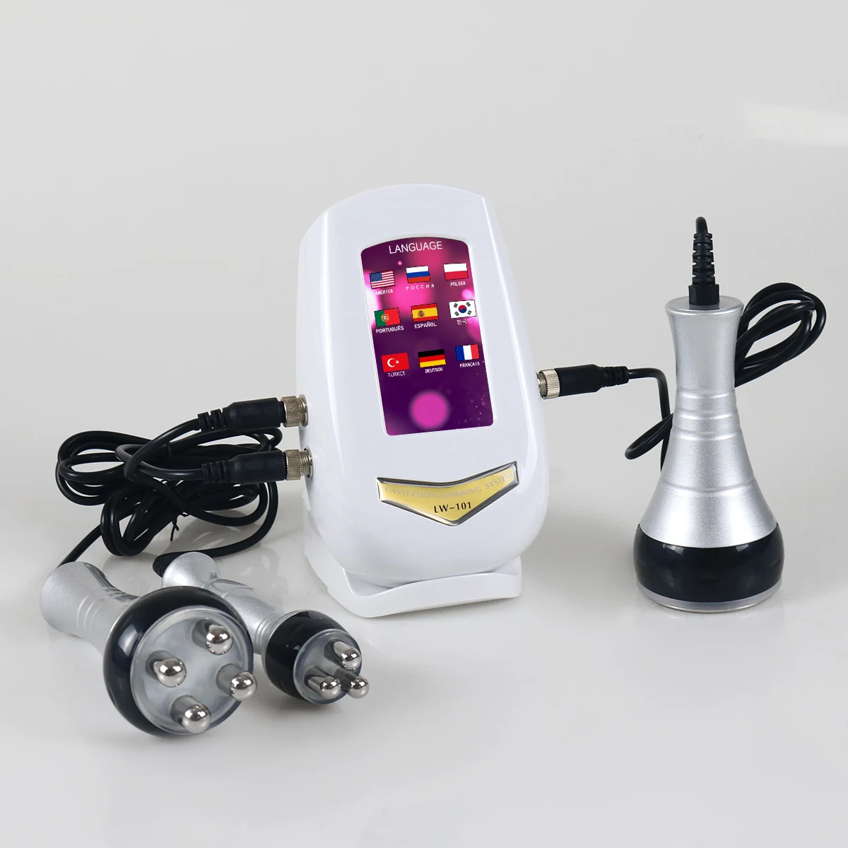 Máquina ultrasónica de cavitación 3 en 1 40K, dispositivo de belleza para rejuvenecimiento de la piel RF, herramientas de Estiramiento Facial para dar forma al cuerpo