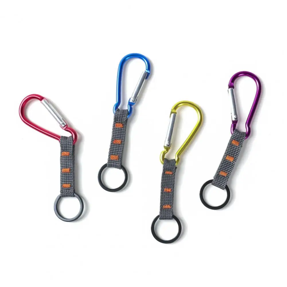 MOLLE Webbing Buckle Carabiner Keyring Buckle Aluminum Alloy Keyring Nylon Lanyard Hunger with Key Chain Hooks