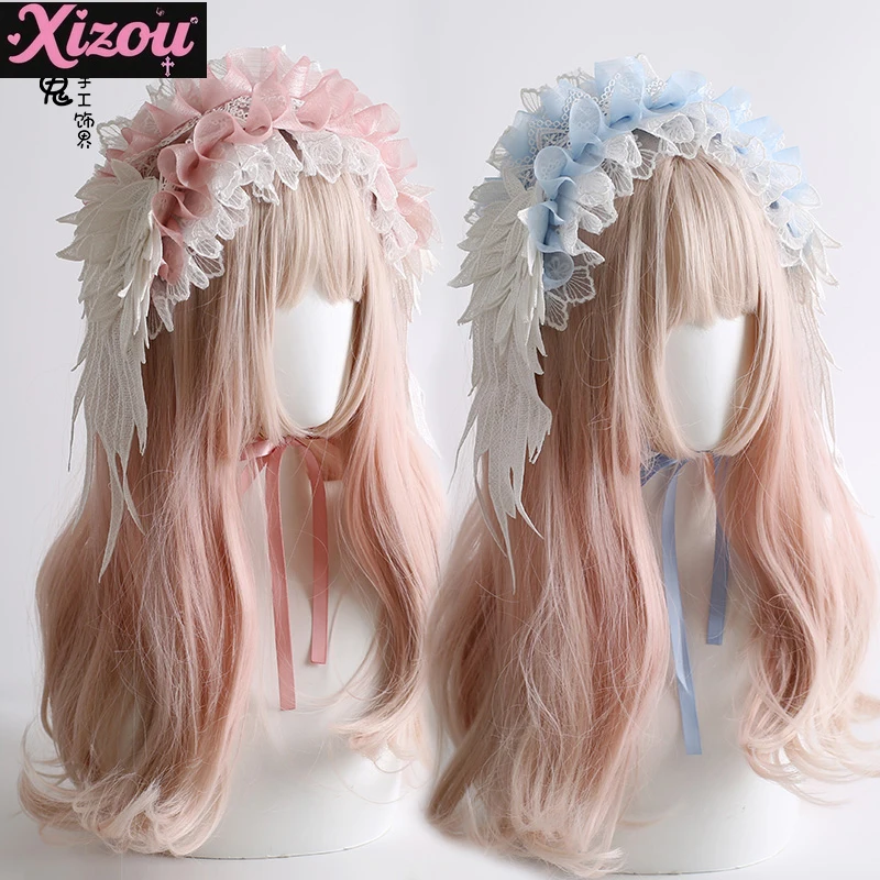 

Оригинальная разноцветная повязка на голову с крыльями Kc Bud, брошь с цветком и шариком, великолепный цилиндр с перьями, перо воробья Лолита, маленький предмет