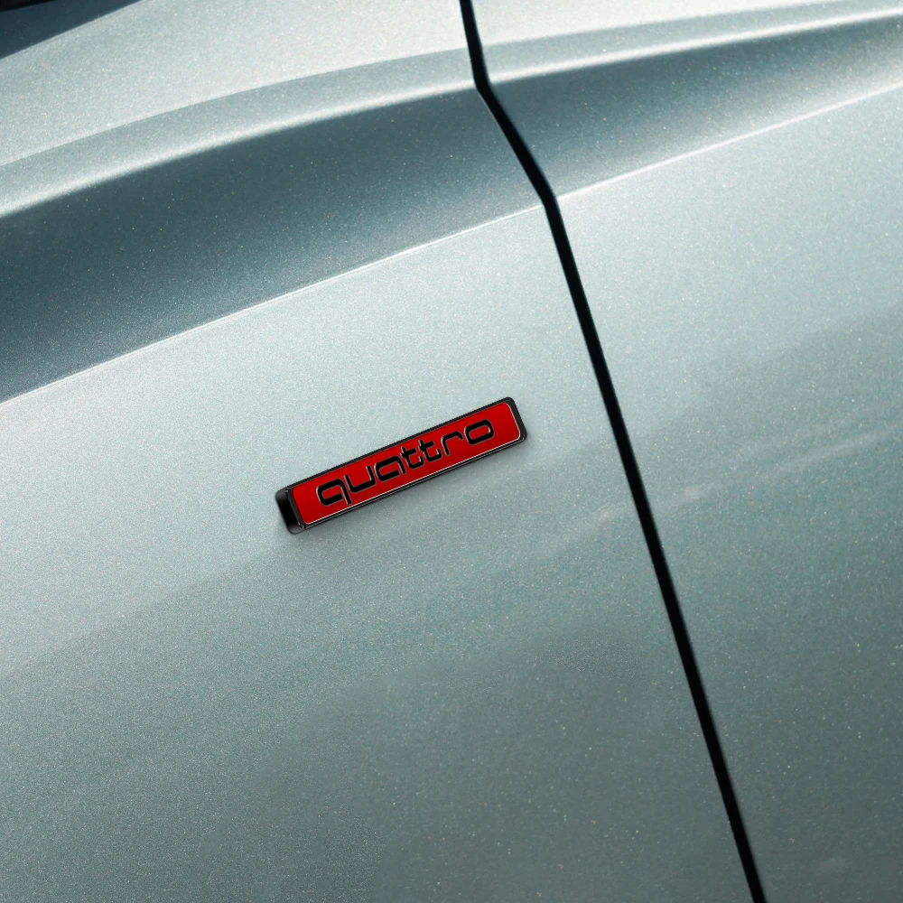 3D Metal Car Rear Trunk Emblem Fender Side Sticker Center Cover for Audi Quattro A5 B7 Q7 A3 B8 A6 TT R8 A8 A7 Q5 Q3 C7 S3 A1 B5 view 6