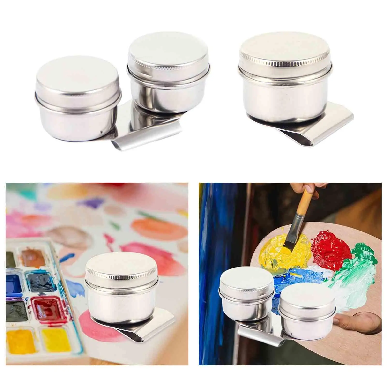 Oil Paint Dipper Calligraphy Ink Dish Oil Painting Palette Cup for Art Painting Supplies Professionals Artists Drawing Students