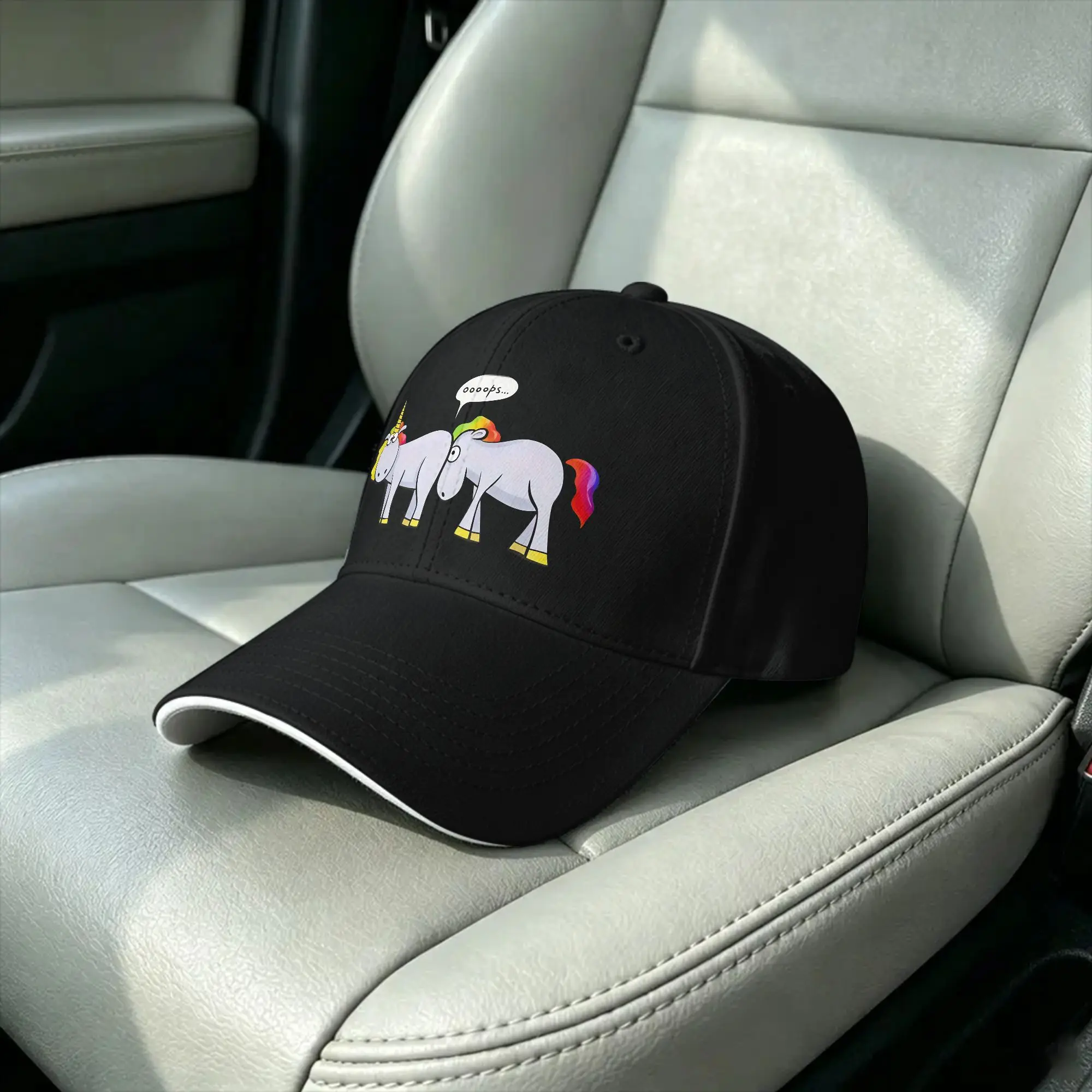 Funny Unicorn Pooping Rainbow Baseball Cap  Hiking Fishing Dropshipping Trucker Hat Men Adult Casual Print Baseball Caps