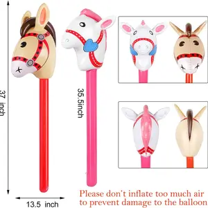 PVC نفخ يونيكورن بالون للأطفال رأس الحصان بالون طويل لرعاة البقر عيد ميلاد الديكور ألعاب حمام السباحة للأولاد والبنات أعلى 8 مبيعات حزب موضوع فتاة الحصان - No8