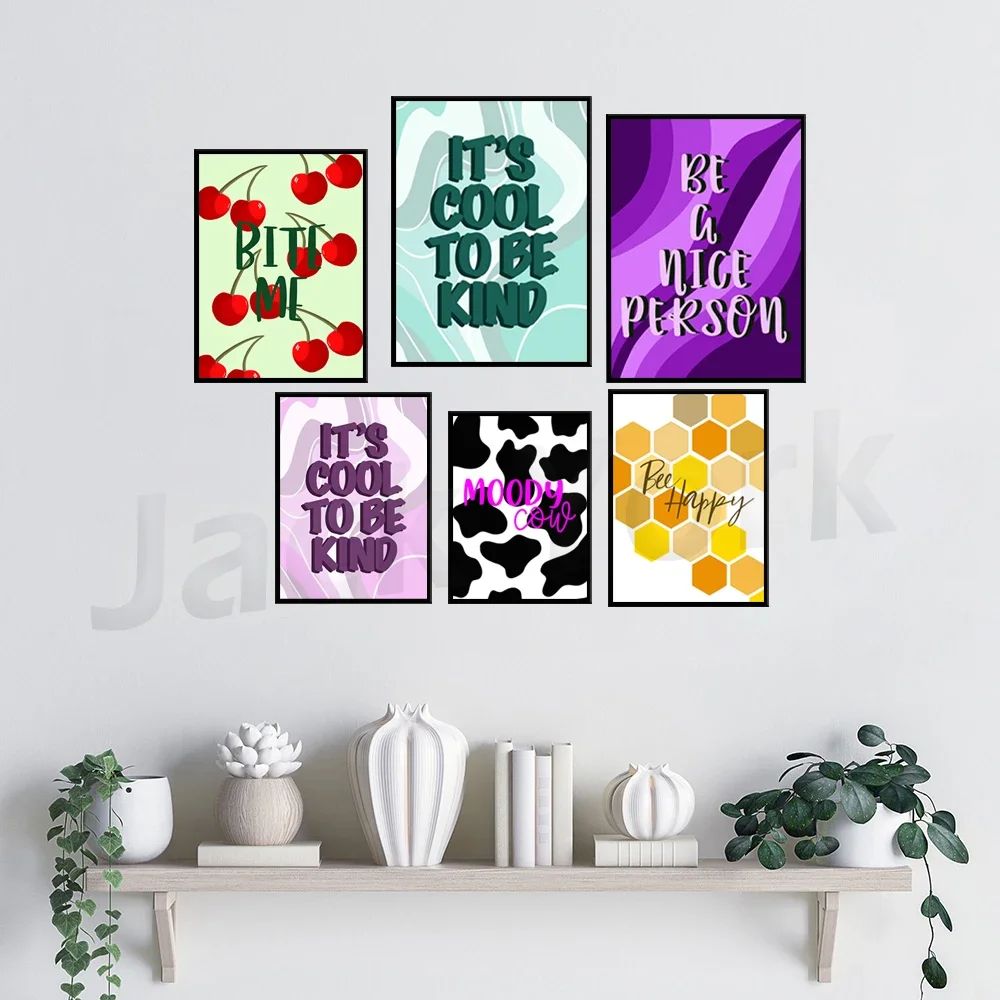 Typography Positive Quote Wall Art, Motivational Home Decor, Modern Text, Dining Room Artwork, Funky Text Poster
