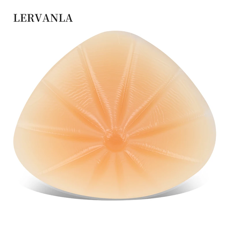 LERVANLA SB Mastectomy Breast Form Lightweight for Swimming Silicone Breast Prosthesis Match Post Surgery Bra with Pockets
