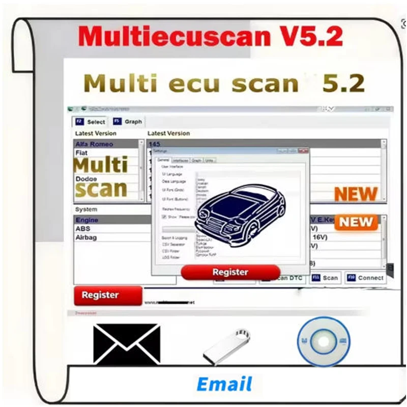 

2025 latest version Multi- ecu- scan 5.2 for Fiat Software Multi- ecu- scan 4.8 for Fiat/Chrysler/Dodge/Jeep/Suzuki Scanner