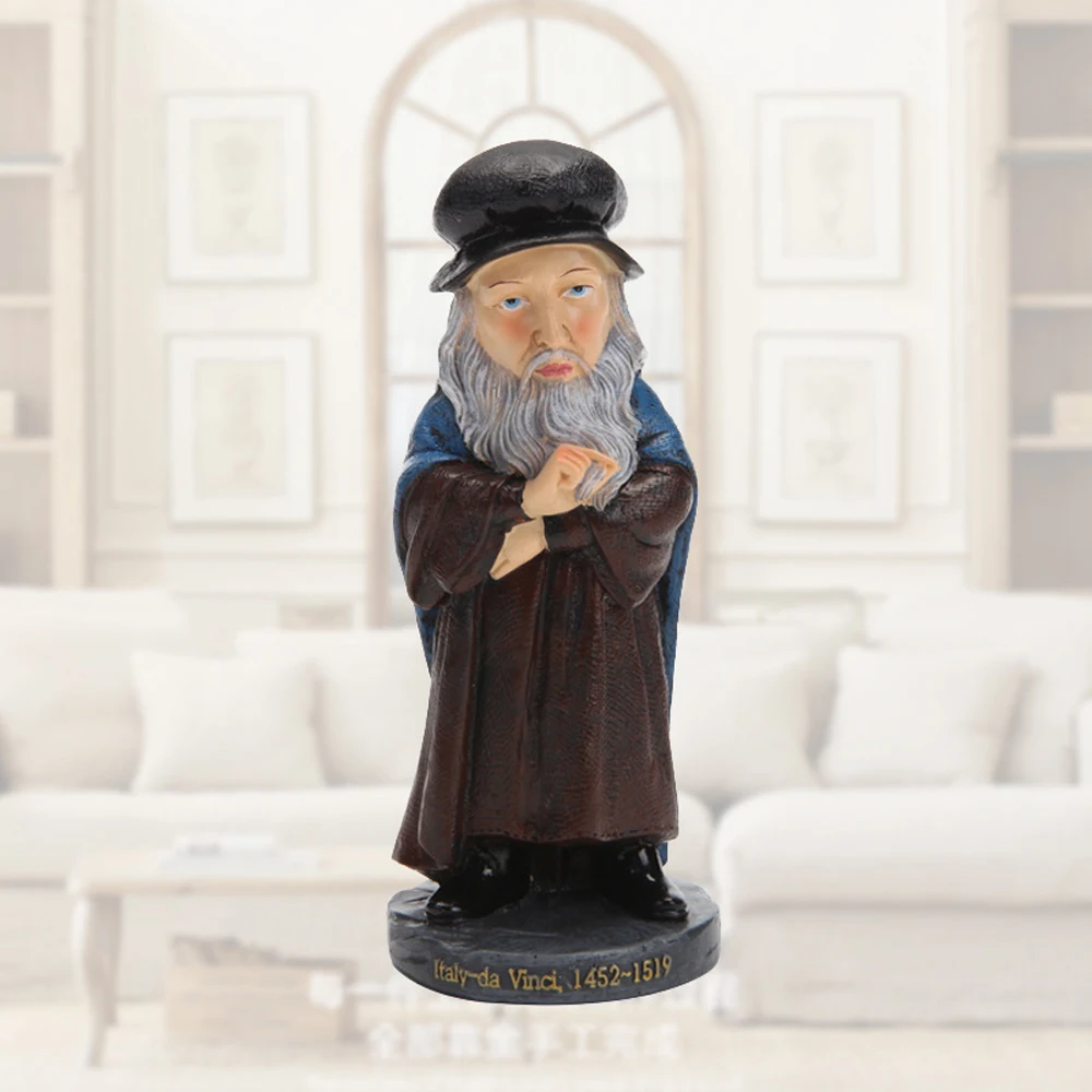 

World Famous People Italy Renaissance Artist Scientist Leonardo da Vinci Figure Model Toys Gift