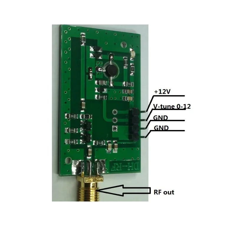 

RF VCO ВЧ генератор источник частоты широкополосный VCO 515 МГц --- 1150 МГц