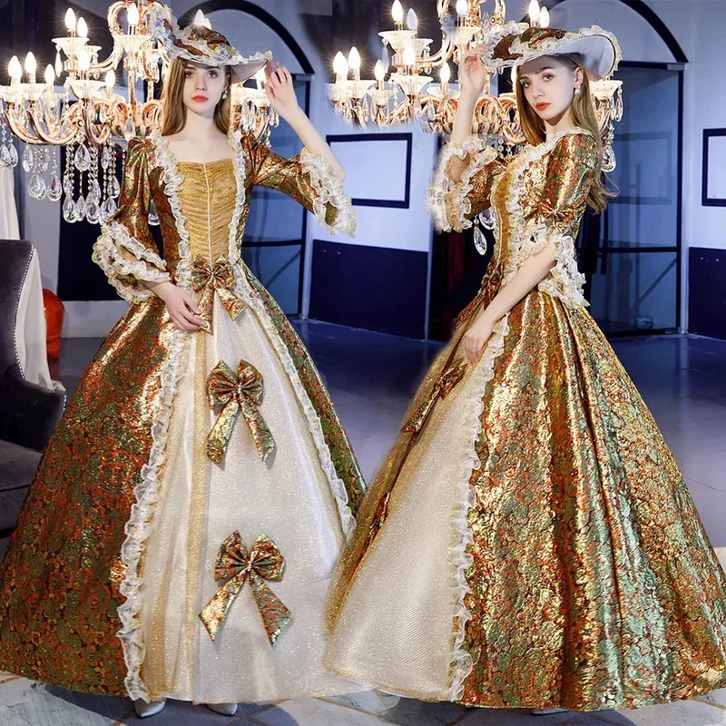 

qq78Request7Vintage European Court Medieval Victorian Costume Dresses Renaissance Noble Women Marie Ball Gown Rococo Baroque Gow