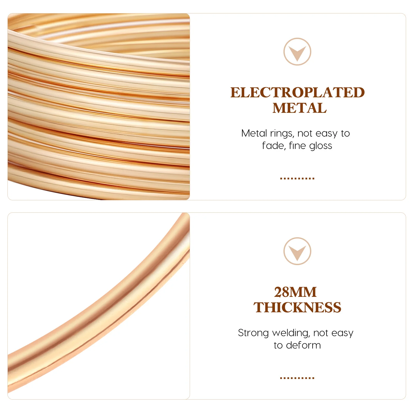 

10Pcs Metal Round Rings Strong Smooth Surface DIY Dreamcatcher Hoops Wreath Tassel Plant Hanger Craft Accessories