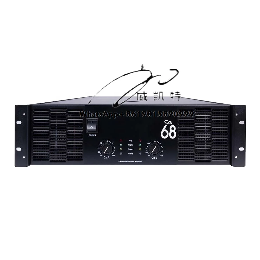 

CA68 Professional 2*1600 Watt Class H DJ Power Amplifier KTV Outdoor Audio Power Amplifier for Performance