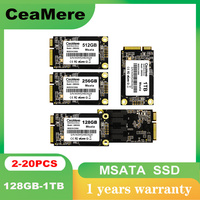 Wholesale CeaMere 2-20PCS MSATA SSD, 128GB, 256GB, 512GB, built-in SATAIII SSDs suitable for desktops and laptops. MSATA