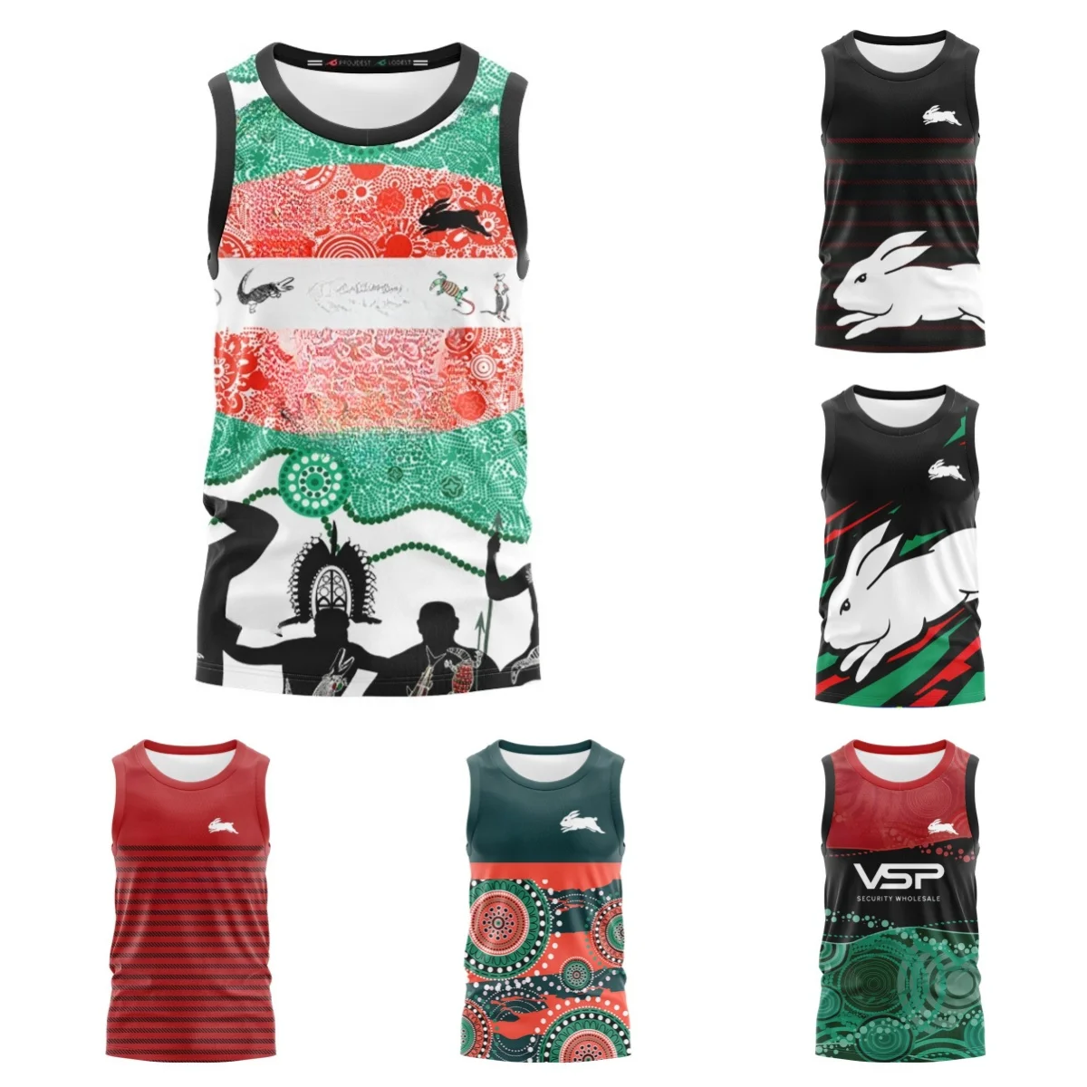 

VEST 2024 South Sydney Rabitos rugby team home and away men's jersey(Custom name and number )