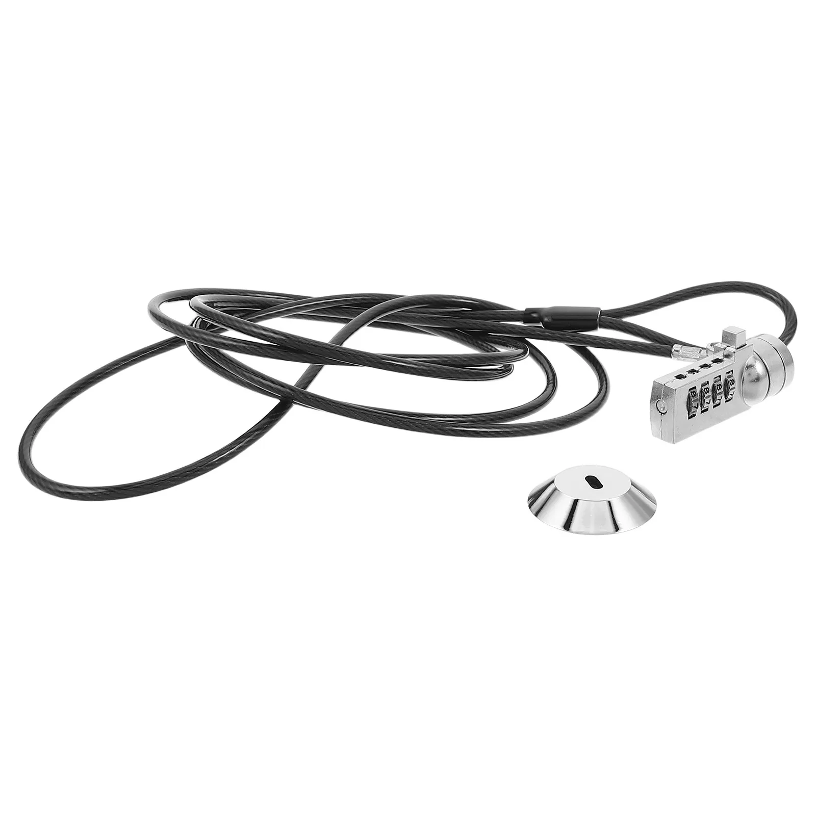1Set Combination Laptop Lock Cable 4-Digit Resettable Anti-Theft Keyless Computer Security Lock Flexible for Office Travel - view 6