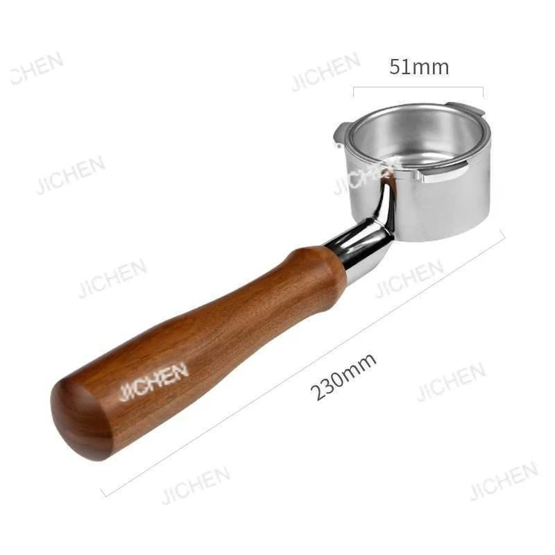 Bottomless coffee machine handle Solid wood Stainless steel Bottomless funnel 51mm powder bowl 36903366 Universal
