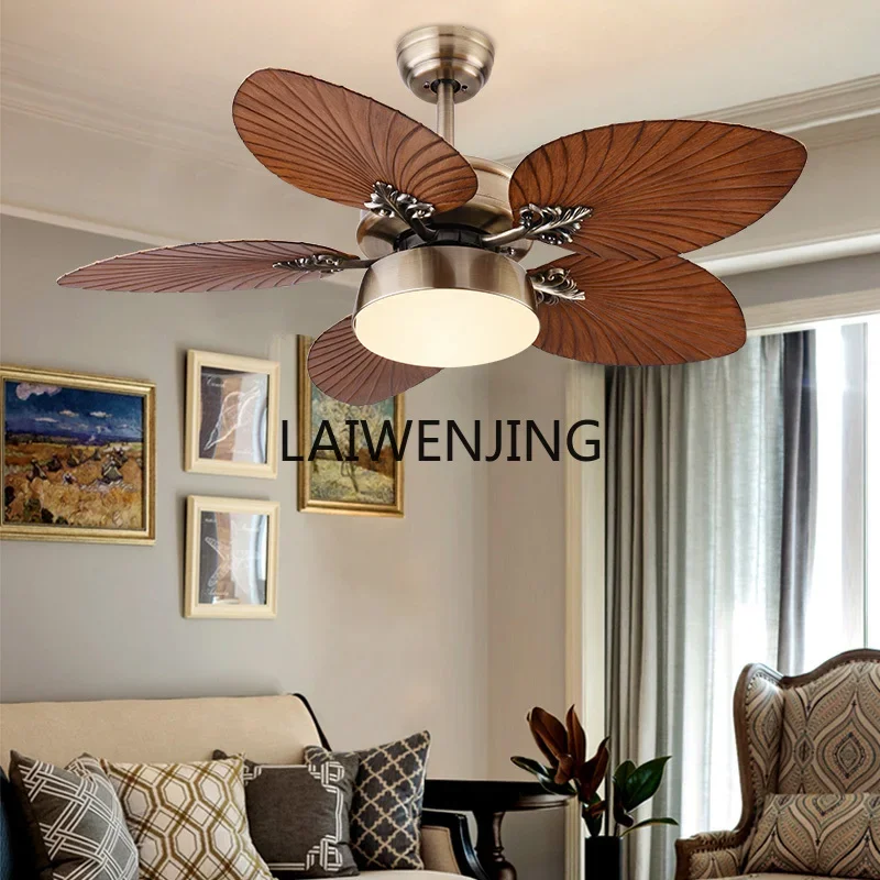 

MJY full spectrum American fan restaurant ceiling fan Nordic simple bedroom ceiling frequency conversion