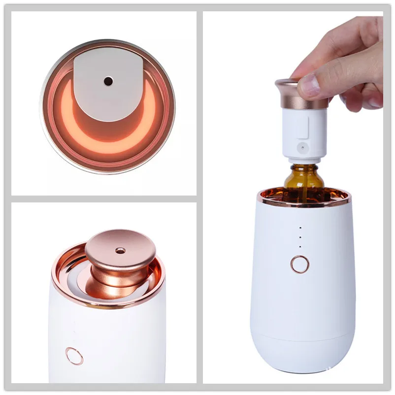 Waterless Aroma Essential Oil Diffuser Car USB Auto Aromatherapy Diffuser Nebulizer  Rechargeable Portable  Mist Maker For Home