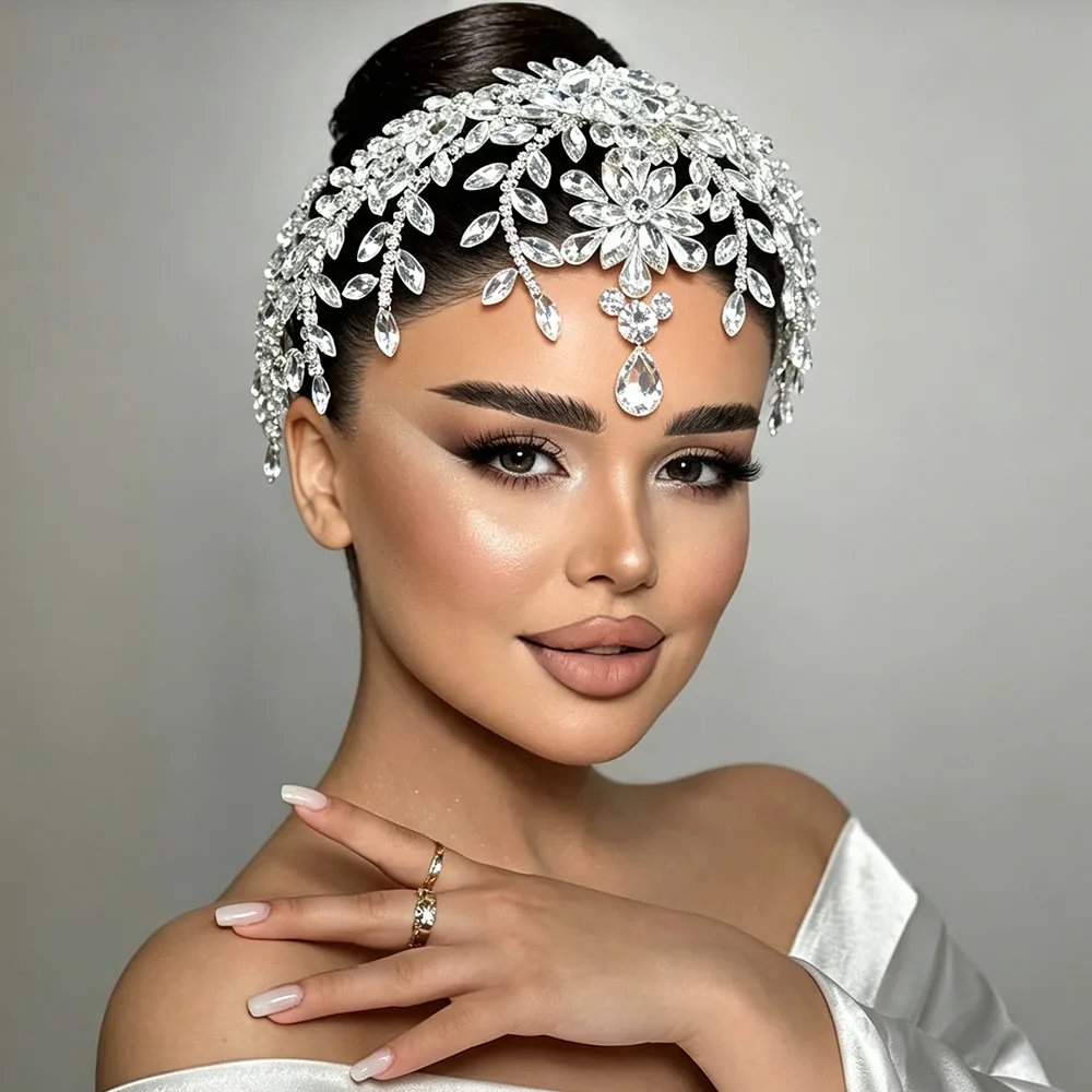 DZ009 Luxury Crystal Hairband Headpiece Fashion Bridal Headband Pearl Hair Jewelry Party Hair Accessories Banquet Women's Tiara