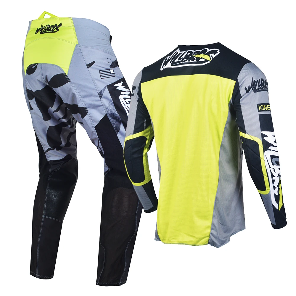 Willbros Motocross MX Gear Set Offroad Jersey and Pants Combo Kinetic Riding Dirt Bike Enduro MTB Moto For Adult view 3
