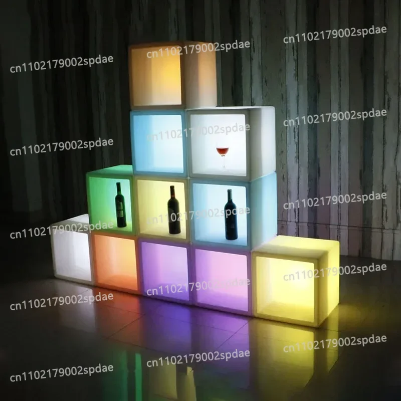 Remote Control Luminous Ice Bucket Tray Outdoor Chilled Beer Wine Cube Cooling Storage Bucket