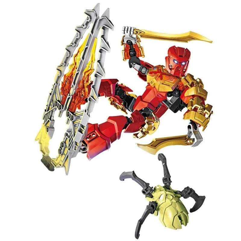 Bionicle Warriors Hero Figuren Set Bausteine Eis Feuer Erde Meister Ziegel Schädel Skorpion Spielzeug Kind Jungen Geburtstag Geschenke