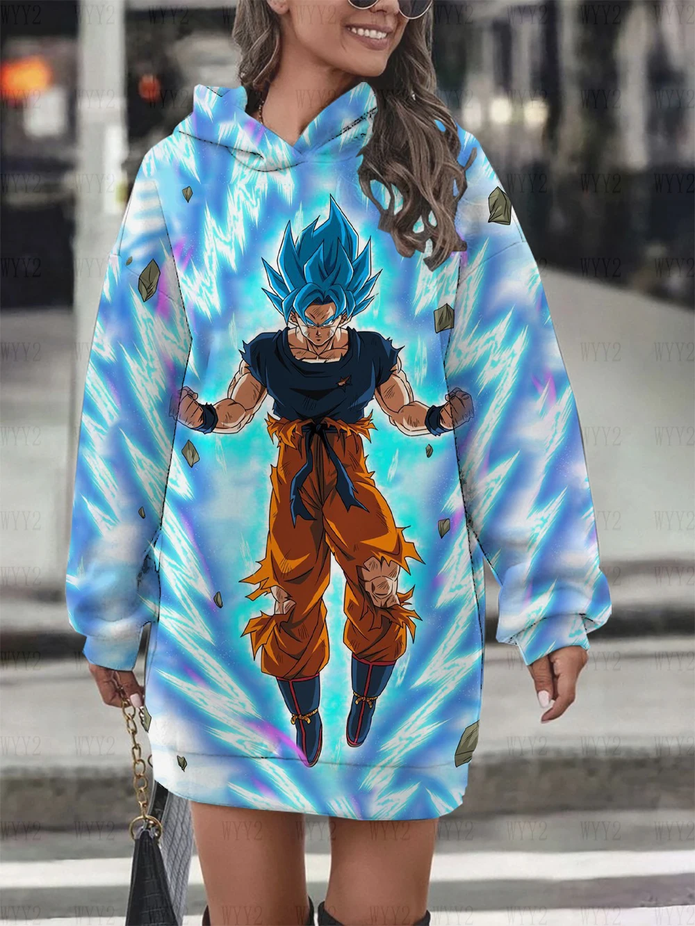 Sweats à capuche Dragon Ball pour femmes, sweat-shirt Anime, pull imprimé, style de rue, vêtements à la mode, automne et hiver, nouveau