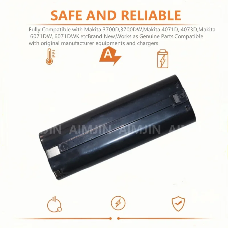 7.2V 4.8/6.8/9.8Ah Powtree Power Battery For MAKITA 7033 7002 7000 632003-2 191679-9 192532-2 Cordless Drill Tool