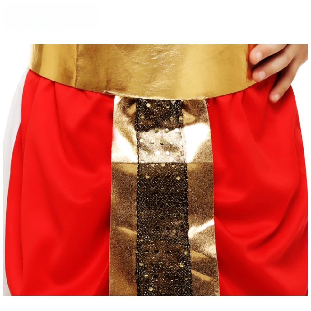 زي تنكري للأولاد على شكل الأمير فرعون بتنورة حمراء لحفلات الهالوين وعروض المسرح ولعب الأدوار زي ملك مصر القديمة لحفلات الأطفال #5