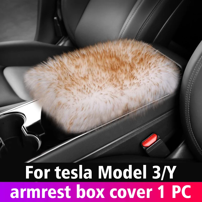 

Car Armrest Mat Center Console Arm Rest Protection Cushion Auto Armrests Storage Box Cover Pad for Tesla Model 3/Y Accessories