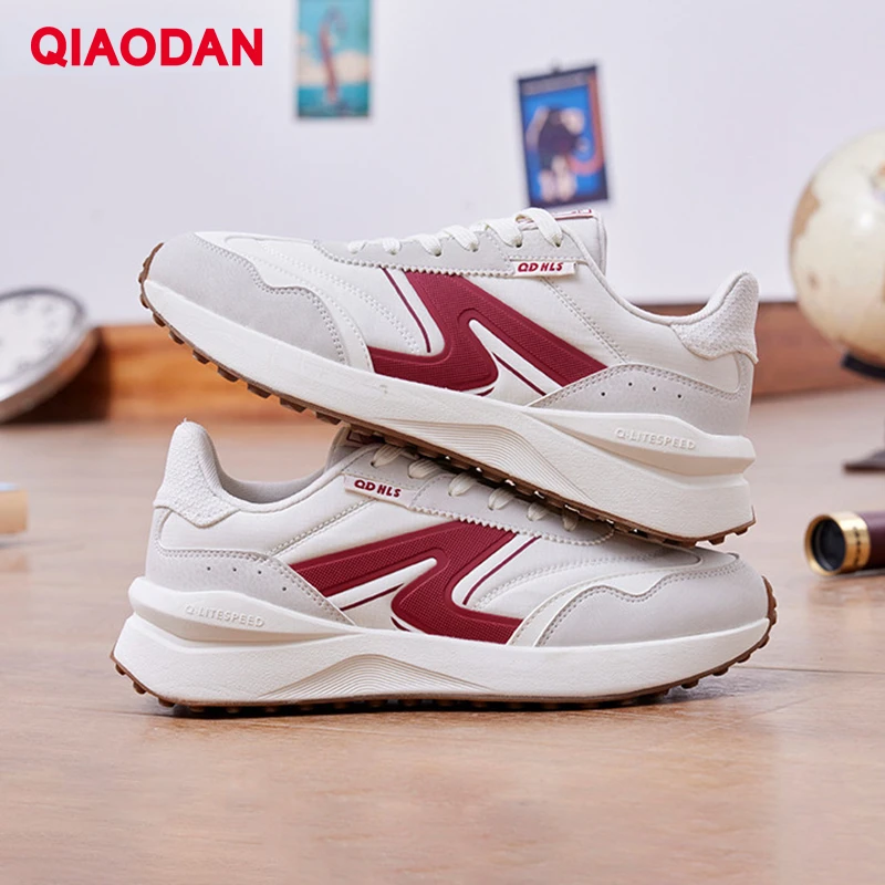 

QIAODAN Casual Sneaker for Women 2024 New Anti-Slippery Breathable Lace-up Vintgae Lightweight Walking Outdoor Shoes XM36230332