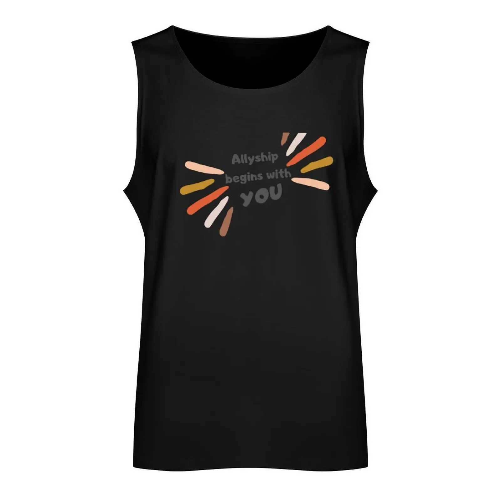 Building Allyship Tank Top Fitness men clothing man sexy?costume