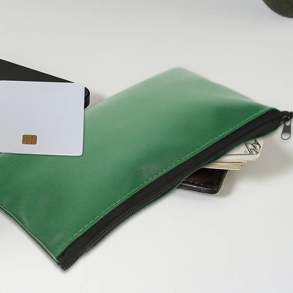 

2Pcs Dirt-Resistant Wear-Resistant File Bag Zippered Portable Documents Organizer for Men Women Safe Invoice Money Photo