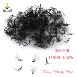 300/500/1000 Fans Slim Narrow Sharp Stem Premade Volume Lash Loose Fans Thin Pointy Base Premade Loose Fans Eyelash Extensions